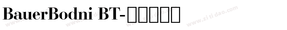 BauerBodni BT字体转换